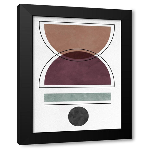 Geo II Black Modern Wood Framed Art Print with Double Matting by Hutchins, Ashley