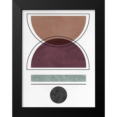 Geo II Black Modern Wood Framed Art Print by Hutchins, Ashley