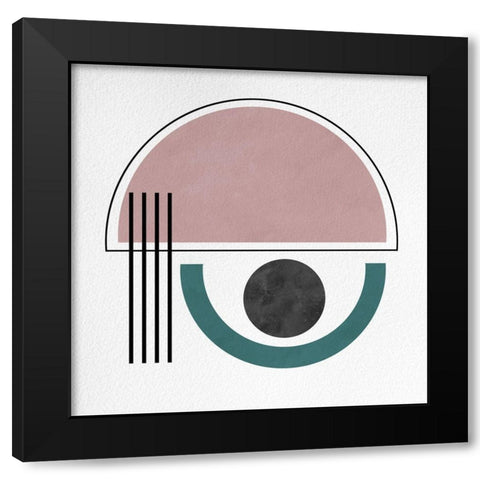 Geo III Black Modern Wood Framed Art Print with Double Matting by Hutchins, Ashley