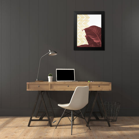 Red Black Modern Wood Framed Art Print by Hutchins, Ashley