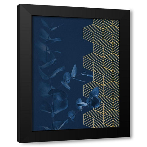 Blue II Black Modern Wood Framed Art Print with Double Matting by Hutchins, Ashley