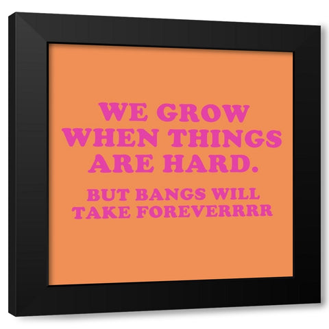 Bangs Black Modern Wood Framed Art Print by Hutchins, Ashley