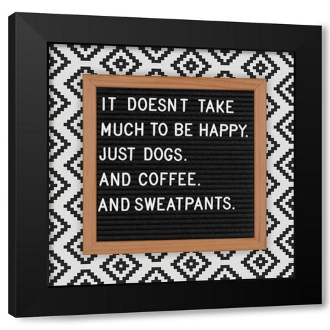 Dogs and Sweatpants Black Modern Wood Framed Art Print with Double Matting by Hutchins, Ashley