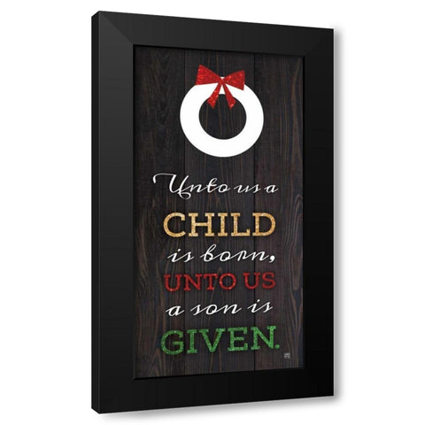 Unto Us   Black Modern Wood Framed Art Print with Double Matting by Perrenoud, Aubree