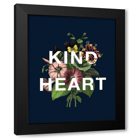 Kind Heart Black Modern Wood Framed Art Print with Double Matting by Perrenoud, Aubree
