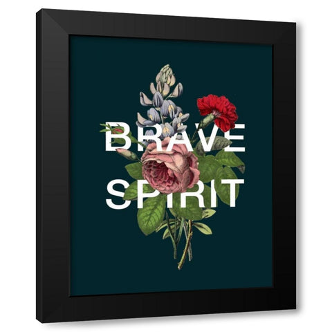 Brave Spirit Black Modern Wood Framed Art Print with Double Matting by Perrenoud, Aubree