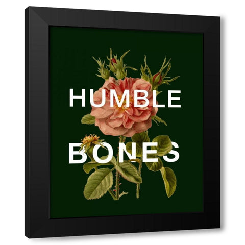 Humble Bones Black Modern Wood Framed Art Print with Double Matting by Perrenoud, Aubree