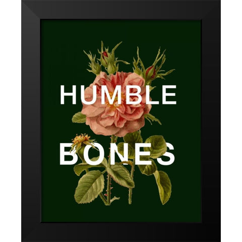 Humble Bones Black Modern Wood Framed Art Print by Perrenoud, Aubree