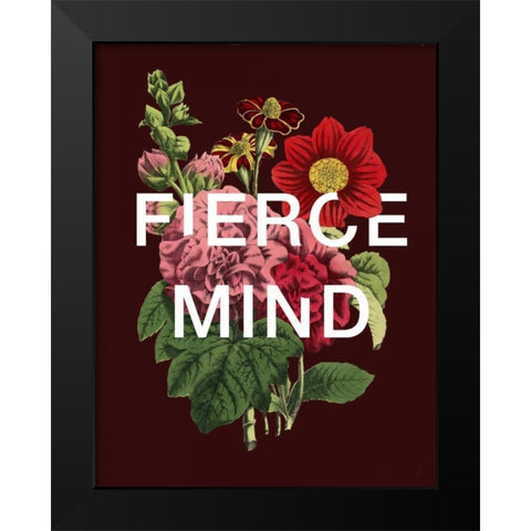 Fierce Mind Black Modern Wood Framed Art Print by Perrenoud, Aubree
