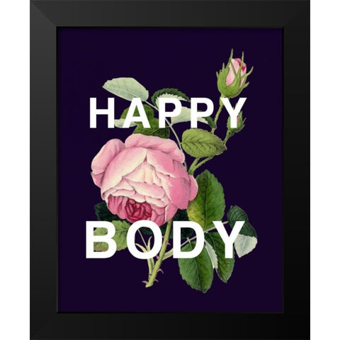 Happy Body Black Modern Wood Framed Art Print by Perrenoud, Aubree