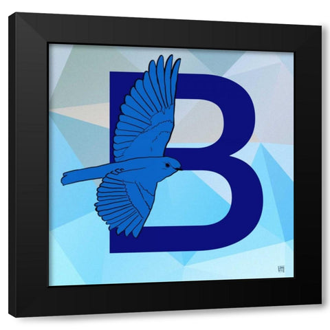 B Black Modern Wood Framed Art Print with Double Matting by Perrenoud, Aubree