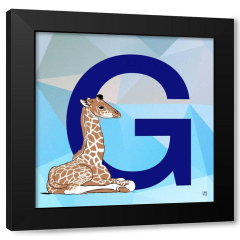 G Black Modern Wood Framed Art Print by Perrenoud, Aubree