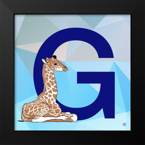 G Black Modern Wood Framed Art Print by Perrenoud, Aubree