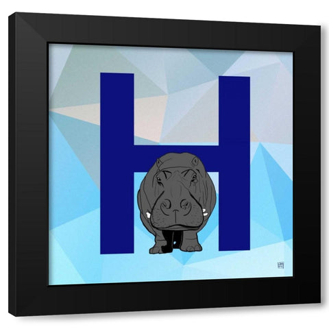 H Black Modern Wood Framed Art Print by Perrenoud, Aubree