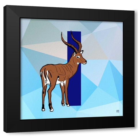 I Black Modern Wood Framed Art Print by Perrenoud, Aubree