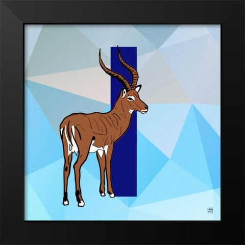 I Black Modern Wood Framed Art Print by Perrenoud, Aubree