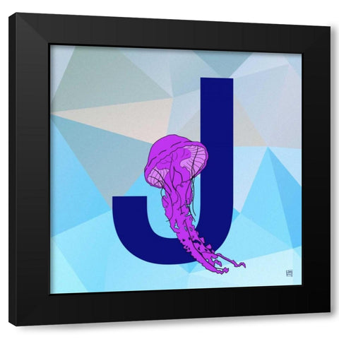 J Black Modern Wood Framed Art Print by Perrenoud, Aubree