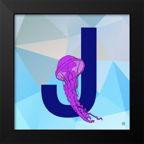 J Black Modern Wood Framed Art Print by Perrenoud, Aubree