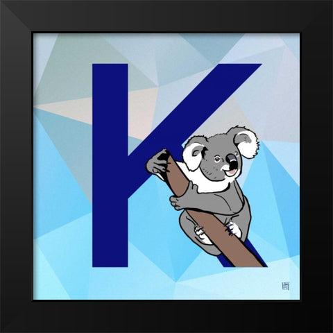 K  Black Modern Wood Framed Art Print by Perrenoud, Aubree