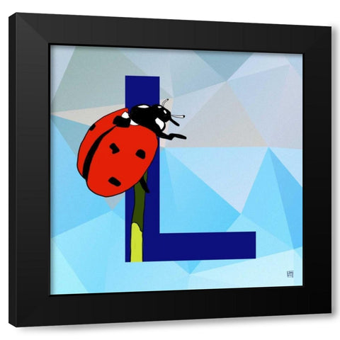 L Black Modern Wood Framed Art Print by Perrenoud, Aubree