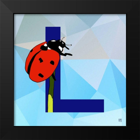 L Black Modern Wood Framed Art Print by Perrenoud, Aubree