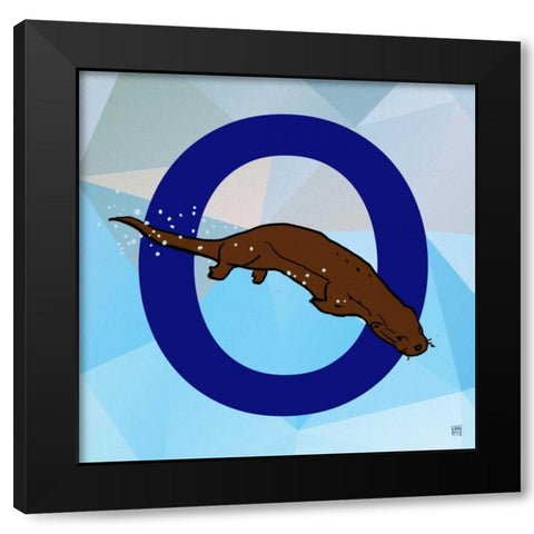 O Black Modern Wood Framed Art Print by Perrenoud, Aubree