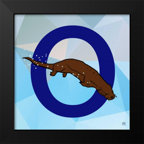 O Black Modern Wood Framed Art Print by Perrenoud, Aubree