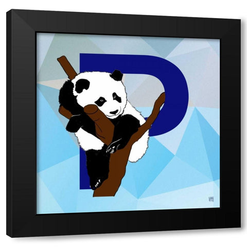 P Black Modern Wood Framed Art Print by Perrenoud, Aubree