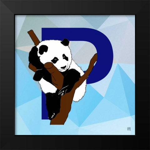 P Black Modern Wood Framed Art Print by Perrenoud, Aubree