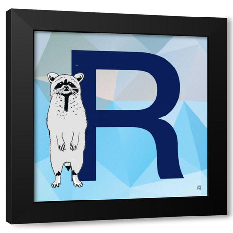 R Black Modern Wood Framed Art Print by Perrenoud, Aubree