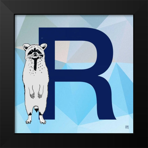 R Black Modern Wood Framed Art Print by Perrenoud, Aubree