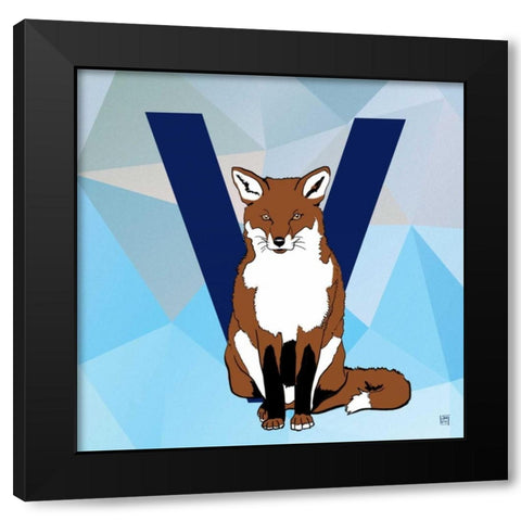 V  Black Modern Wood Framed Art Print with Double Matting by Perrenoud, Aubree