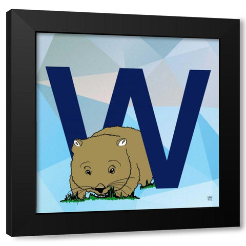 W Black Modern Wood Framed Art Print by Perrenoud, Aubree