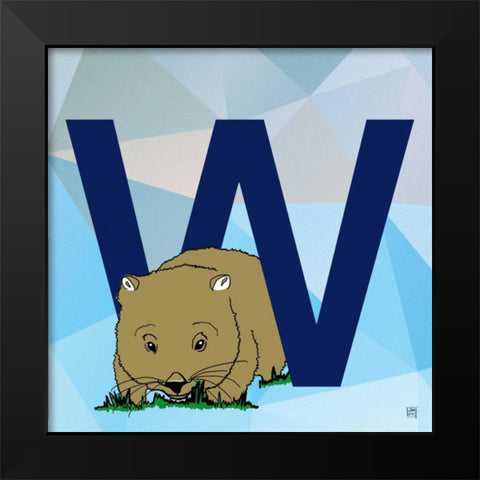 W Black Modern Wood Framed Art Print by Perrenoud, Aubree