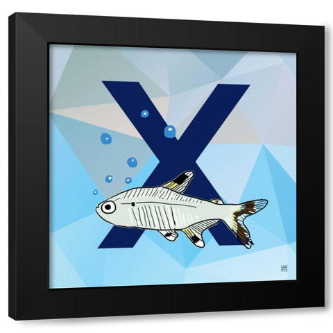 X Black Modern Wood Framed Art Print by Perrenoud, Aubree