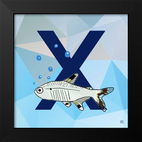 X Black Modern Wood Framed Art Print by Perrenoud, Aubree