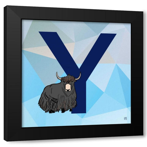 Y Black Modern Wood Framed Art Print by Perrenoud, Aubree