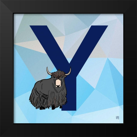 Y Black Modern Wood Framed Art Print by Perrenoud, Aubree