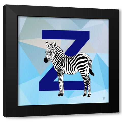 Z  Black Modern Wood Framed Art Print with Double Matting by Perrenoud, Aubree