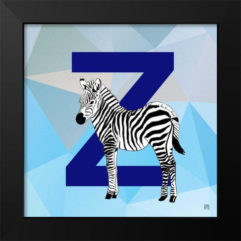 Z  Black Modern Wood Framed Art Print by Perrenoud, Aubree