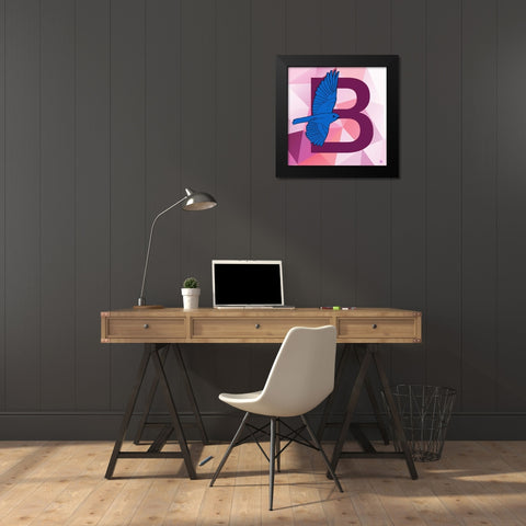 B Black Modern Wood Framed Art Print by Perrenoud, Aubree