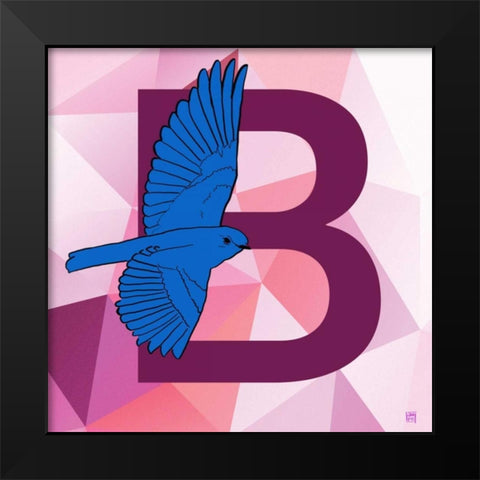 B Black Modern Wood Framed Art Print by Perrenoud, Aubree