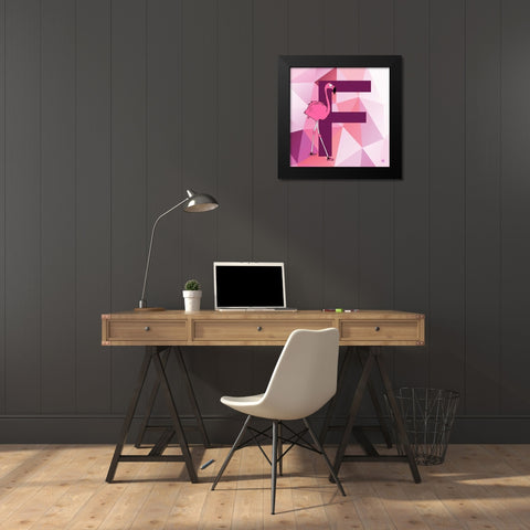 F Black Modern Wood Framed Art Print by Perrenoud, Aubree