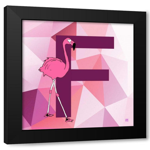 F Black Modern Wood Framed Art Print by Perrenoud, Aubree