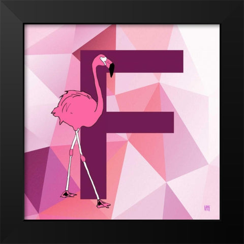 F Black Modern Wood Framed Art Print by Perrenoud, Aubree