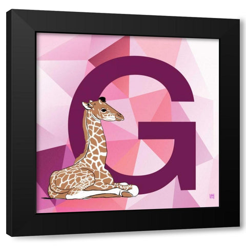 G Black Modern Wood Framed Art Print by Perrenoud, Aubree