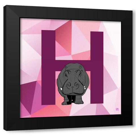 H Black Modern Wood Framed Art Print by Perrenoud, Aubree