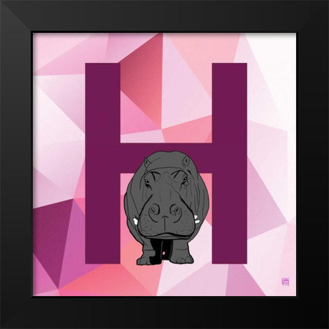 H Black Modern Wood Framed Art Print by Perrenoud, Aubree