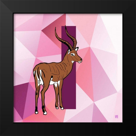 I Black Modern Wood Framed Art Print by Perrenoud, Aubree