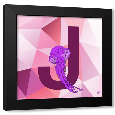 J Black Modern Wood Framed Art Print with Double Matting by Perrenoud, Aubree